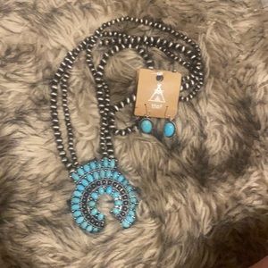 Squash blossom & earring set